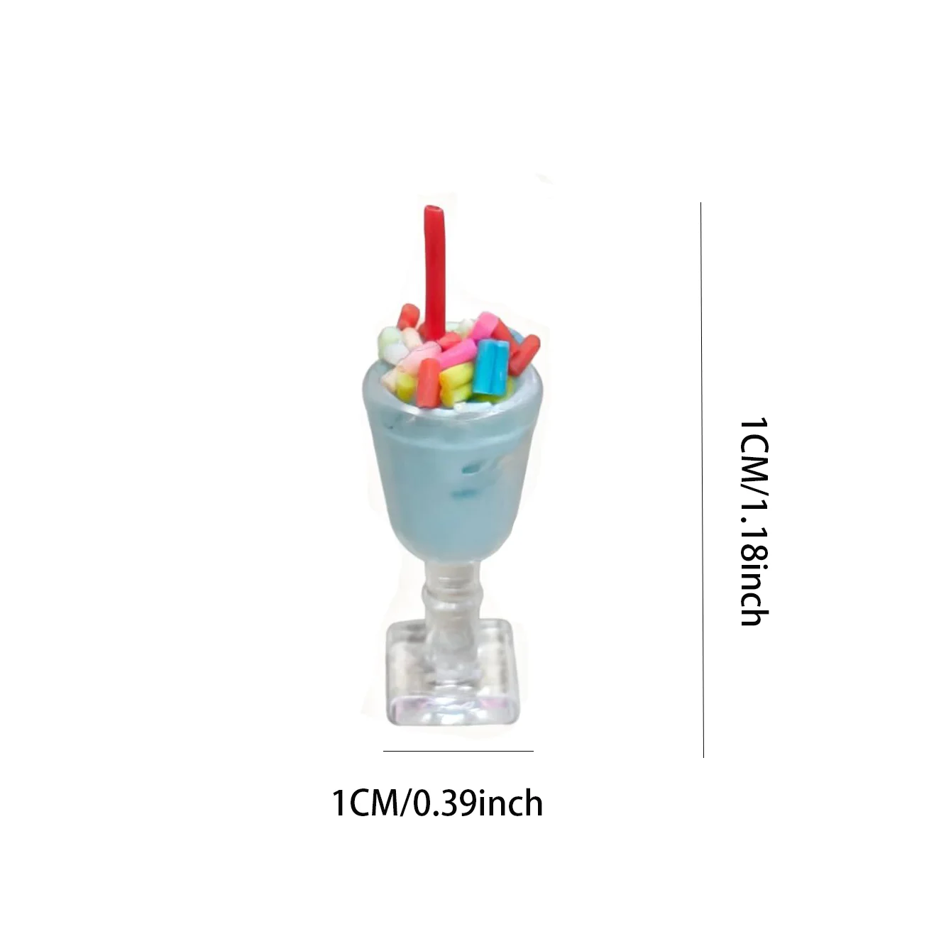 4 Stück Miniatur-Milchshake-Becher als Spielzeug, Mikro-Skala-Szenenornamente, Puppenhaus-Dessertladen-Dekorationen – Detail 6