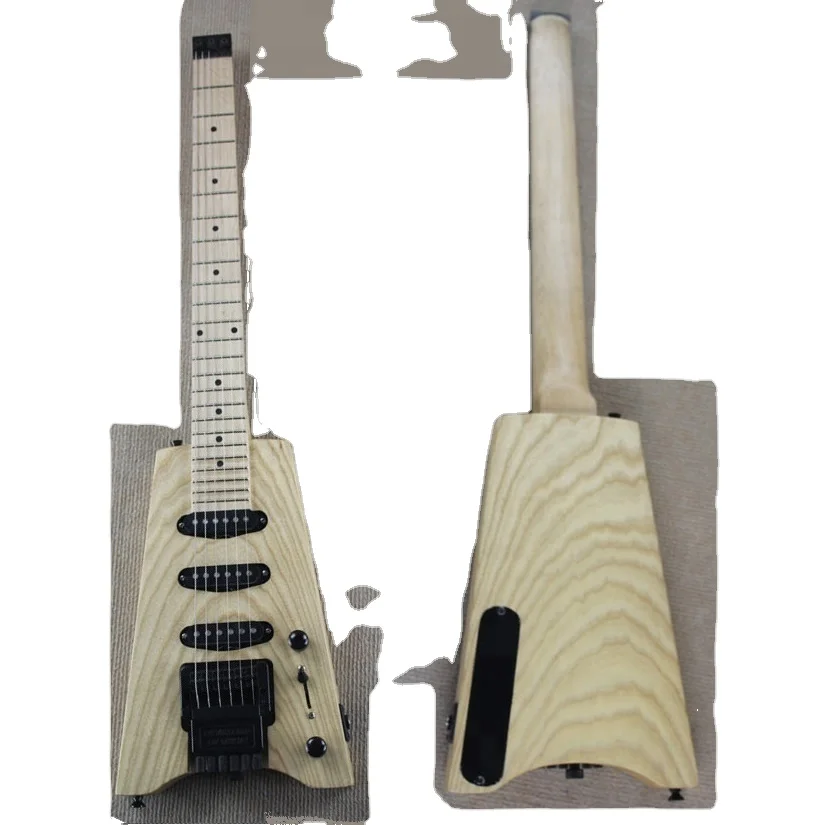 

STLF Weifang 6 String White Ash Headless Electric Guitar in Wood Colour