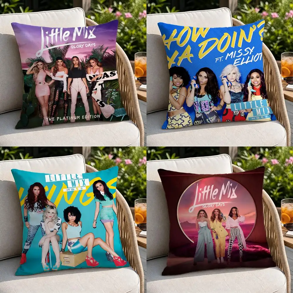 Band Little Mix Cushion Cover Soft Square Throw Pillow Covers Set for Sofa Bedroom Car Home Decoration