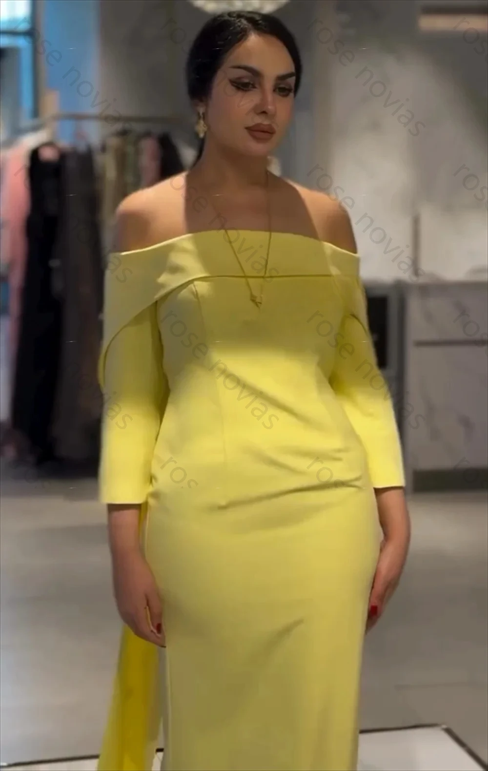 High Quality Customized Jersey Glitter Off-the-shoulder Straight Long Dresses Bespoke Occasion Women's Evening Elegant Party