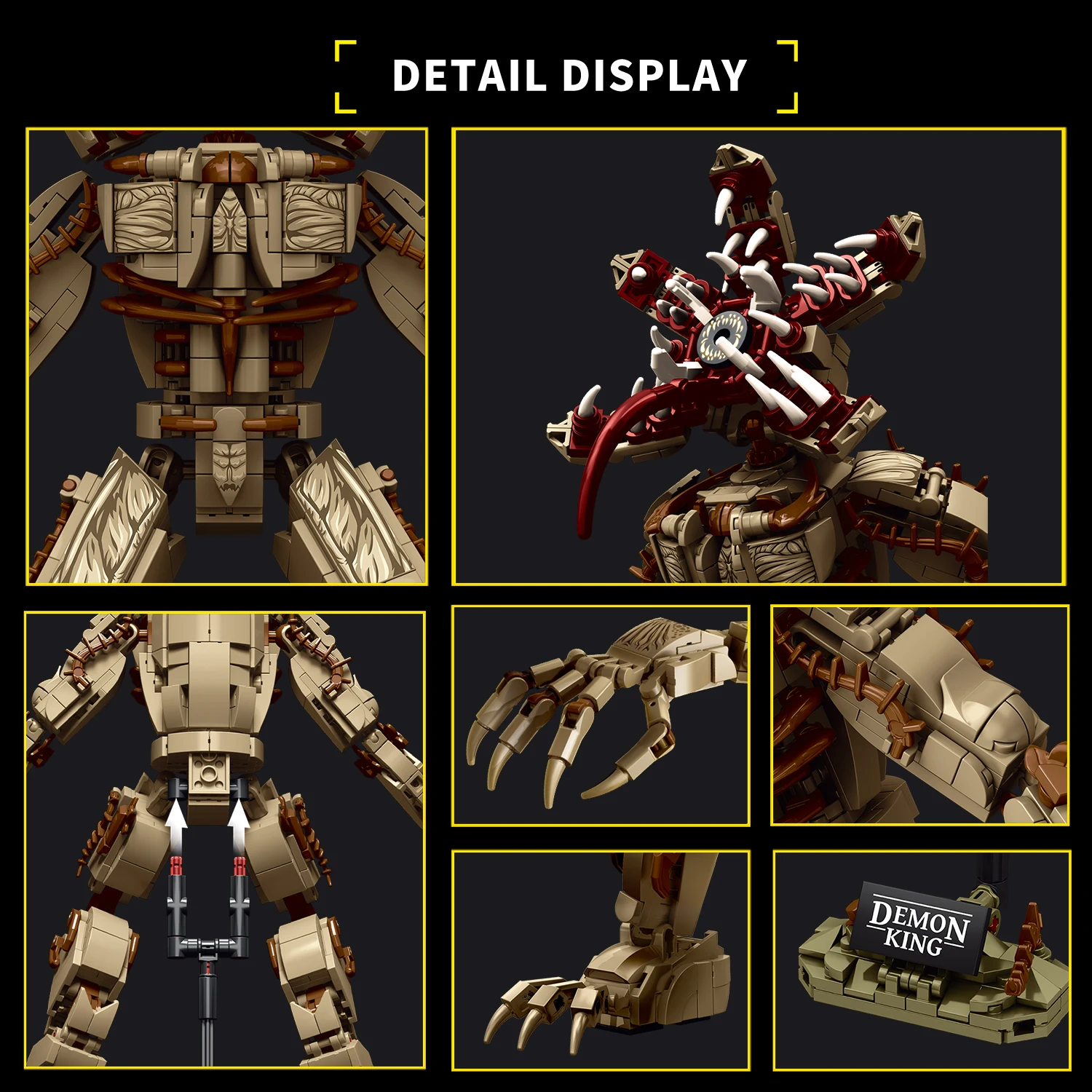 Horror Monster MOC Building Blocks Sci-Fi Action Figure Alien Predator Creature Articulated Model Toy Gift for Adults Teens