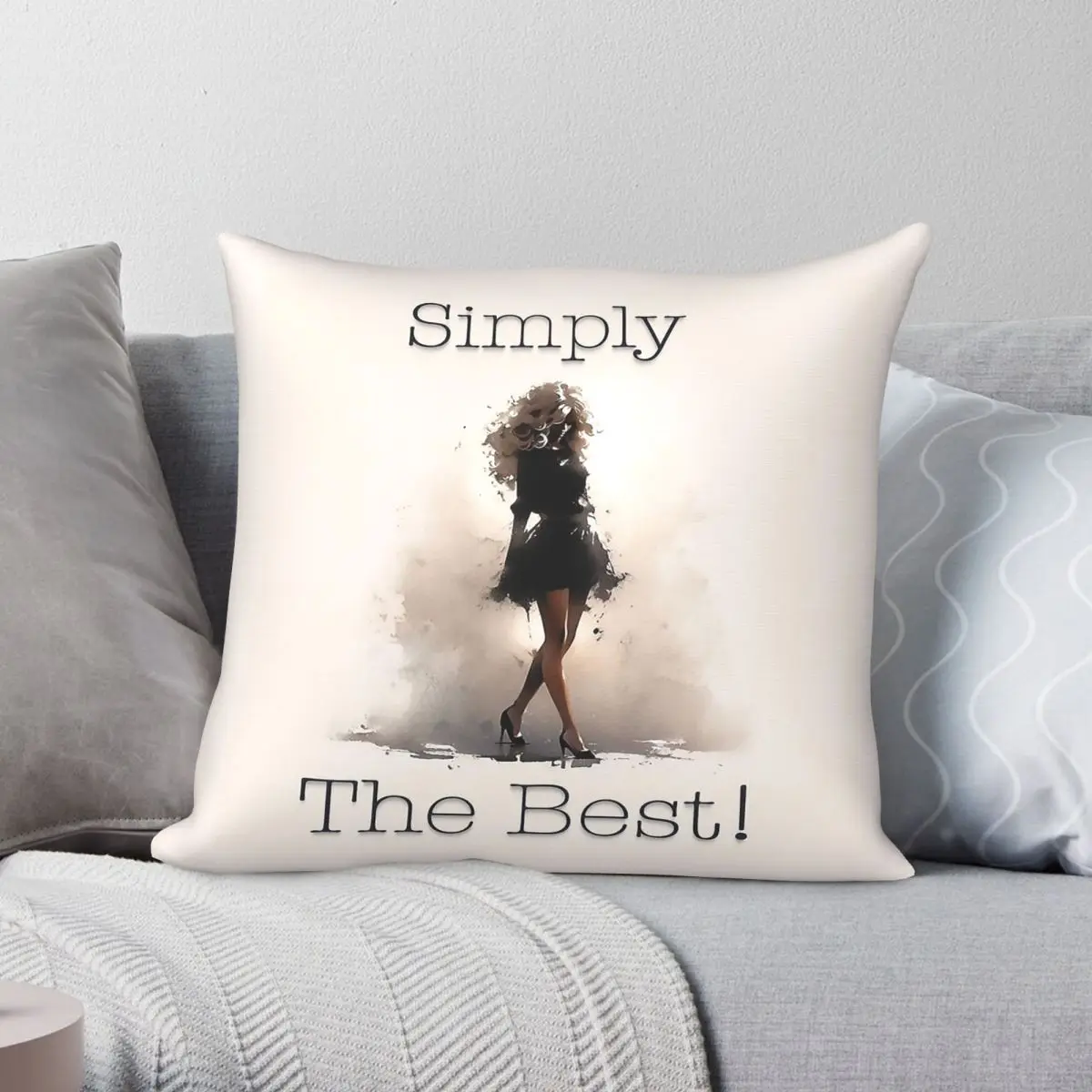 Simply The Best Song Square Pillowcase Polyester Linen Velvet Creative Zip Decorative Throw Pillow Case Home Cushion Cover