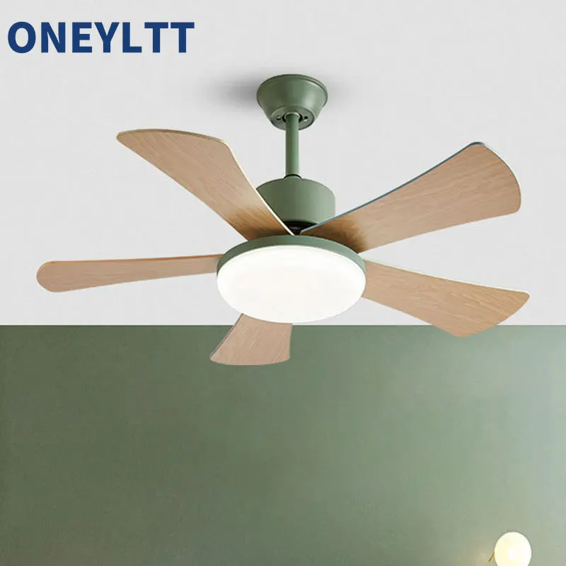 Children Room Ceiling Fan Light Modern Ceiling Fan With Light And Control Low Floor Household Fan Support 110V 220V