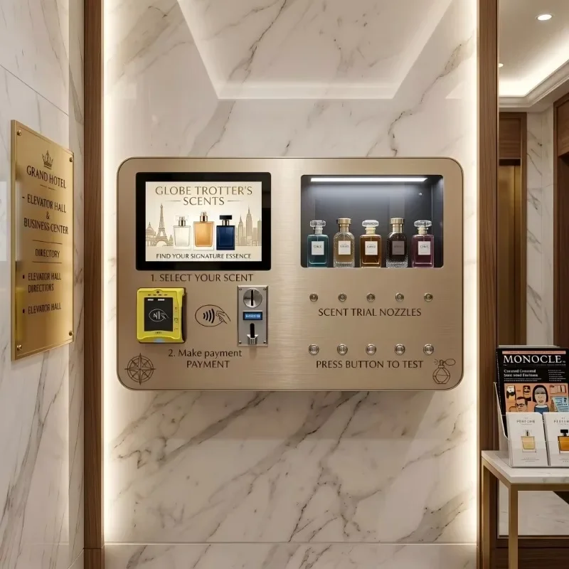 Perfume Dispenser Machine Smart Automatic Spray Wall Mounted Touch Screen Commercial Parfum Automaat