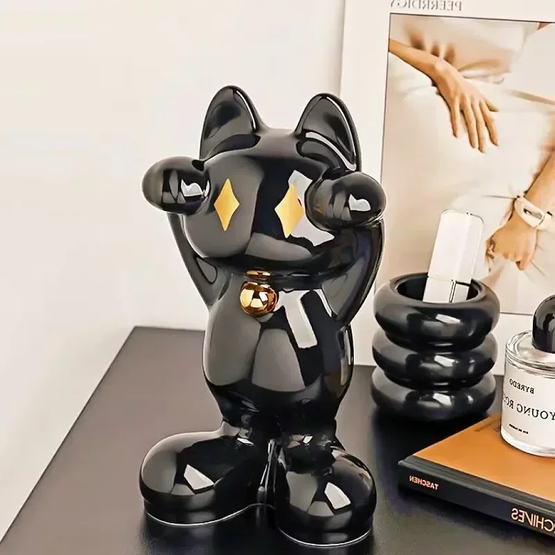 

Innovative Art Fortune Cat, Living Room Decoration Modern High-end Sense TV Cabinet Wine Cabinet Small Decorative Gifts Gifts