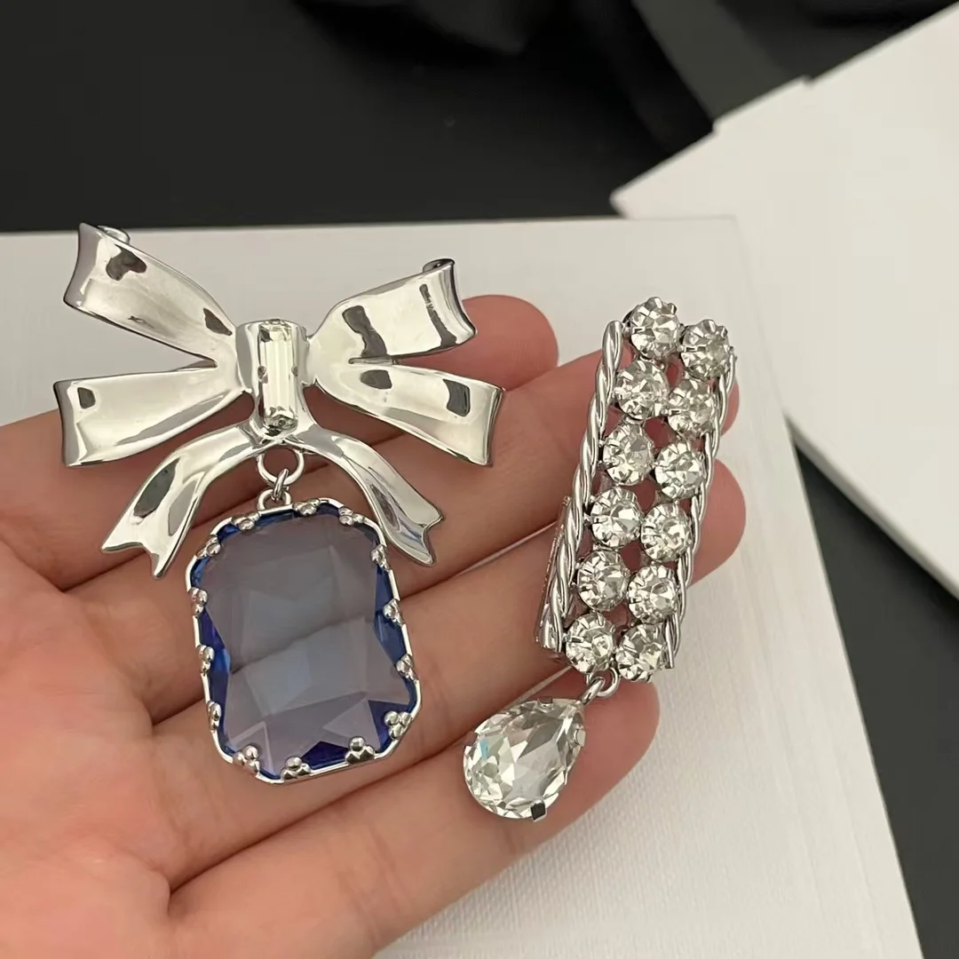 

New popular bow and droplet shaped crystal brooch in Europe and America