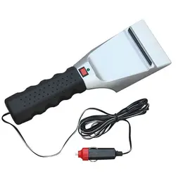 12V Winter Electric Auto Heater Car Ice Scraper Windshield Glass Snow Shovel Removal Defrost Cleaning Tool Heat Snow Scraper