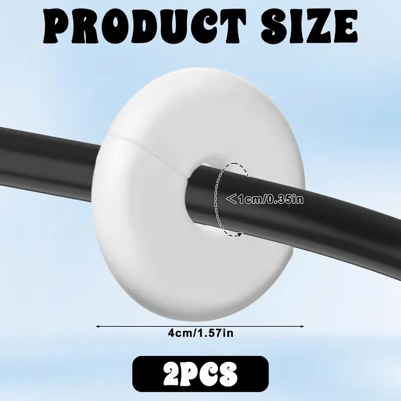 2pcs Wall Threading Hole Cover, Anti Slip Cable Perforation Cover, Wall Hole and Furniture Cable Threading Device