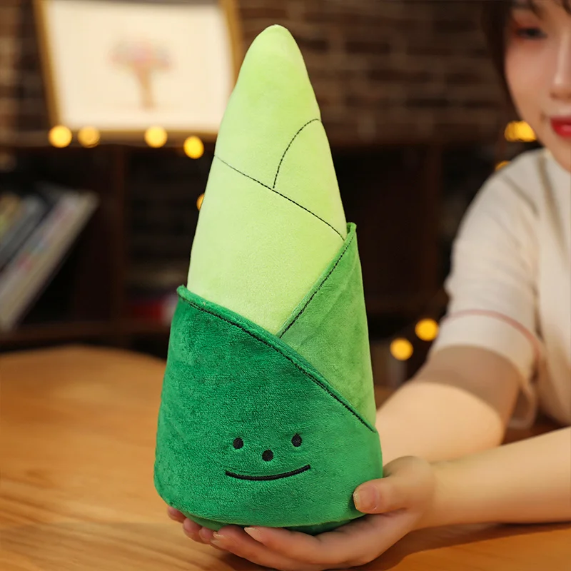 Cartoon Simulation Anime Pine Plush Toy Kawaii Bamboo Shoots Doll Pillow for Soothing and Sleeping Children Dolls Festival Gifts