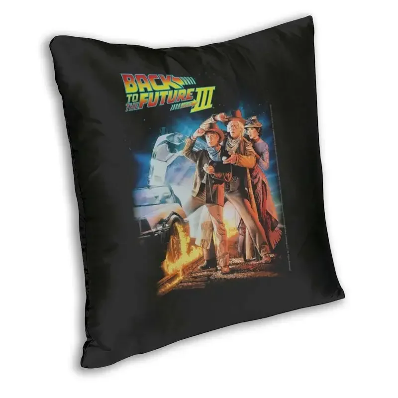 Back To The Future Pillow Covers For Sofa Marty Mcfly Delorean Time Travel 1980s Movie Nordic Cushion Cover Car Pillowcase