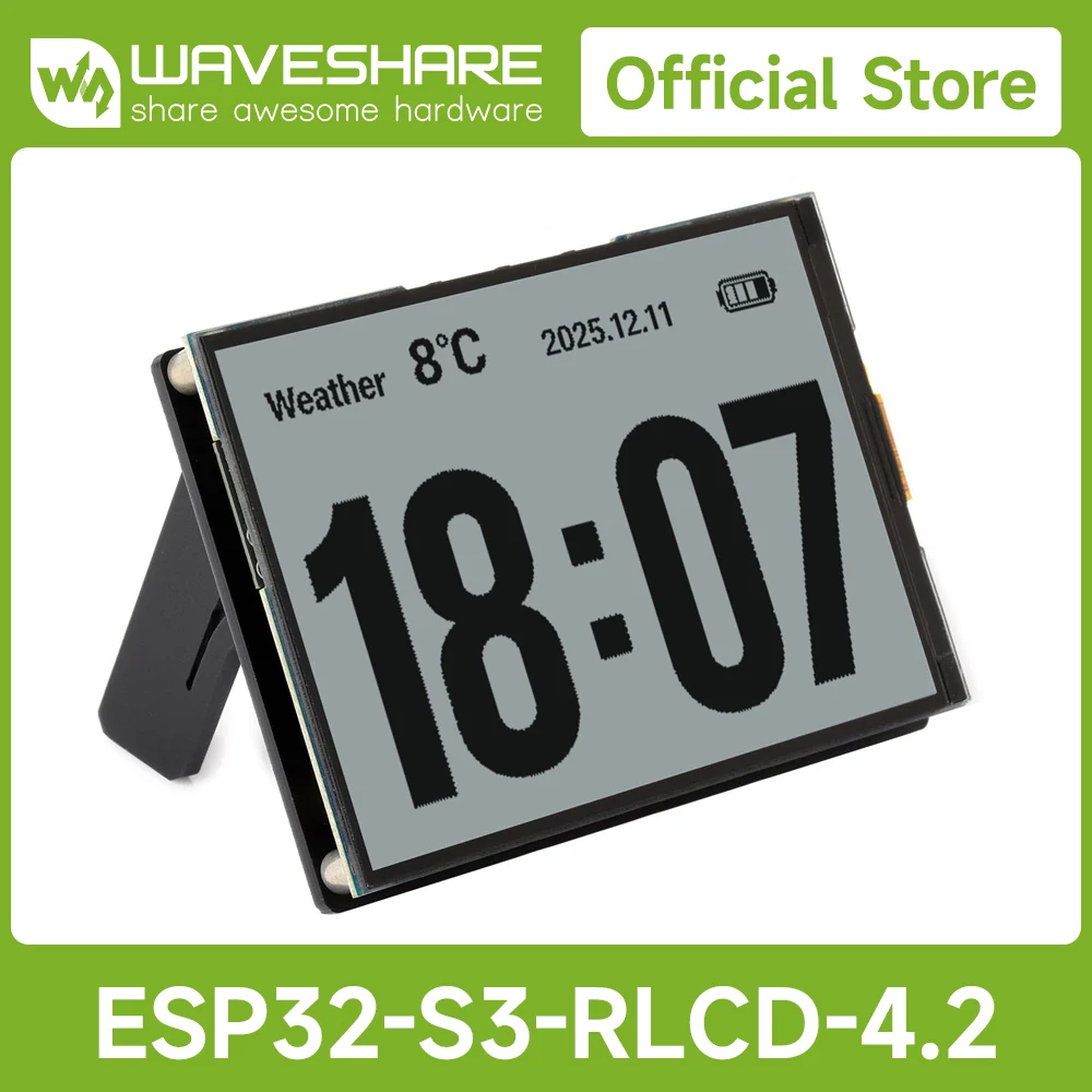 waveshare-esp32-s3-42インチ-rlcd-開発ボード、300×400、wi-fi-ble-デュアルモード通信と-ai-音声インタラクションをサポート