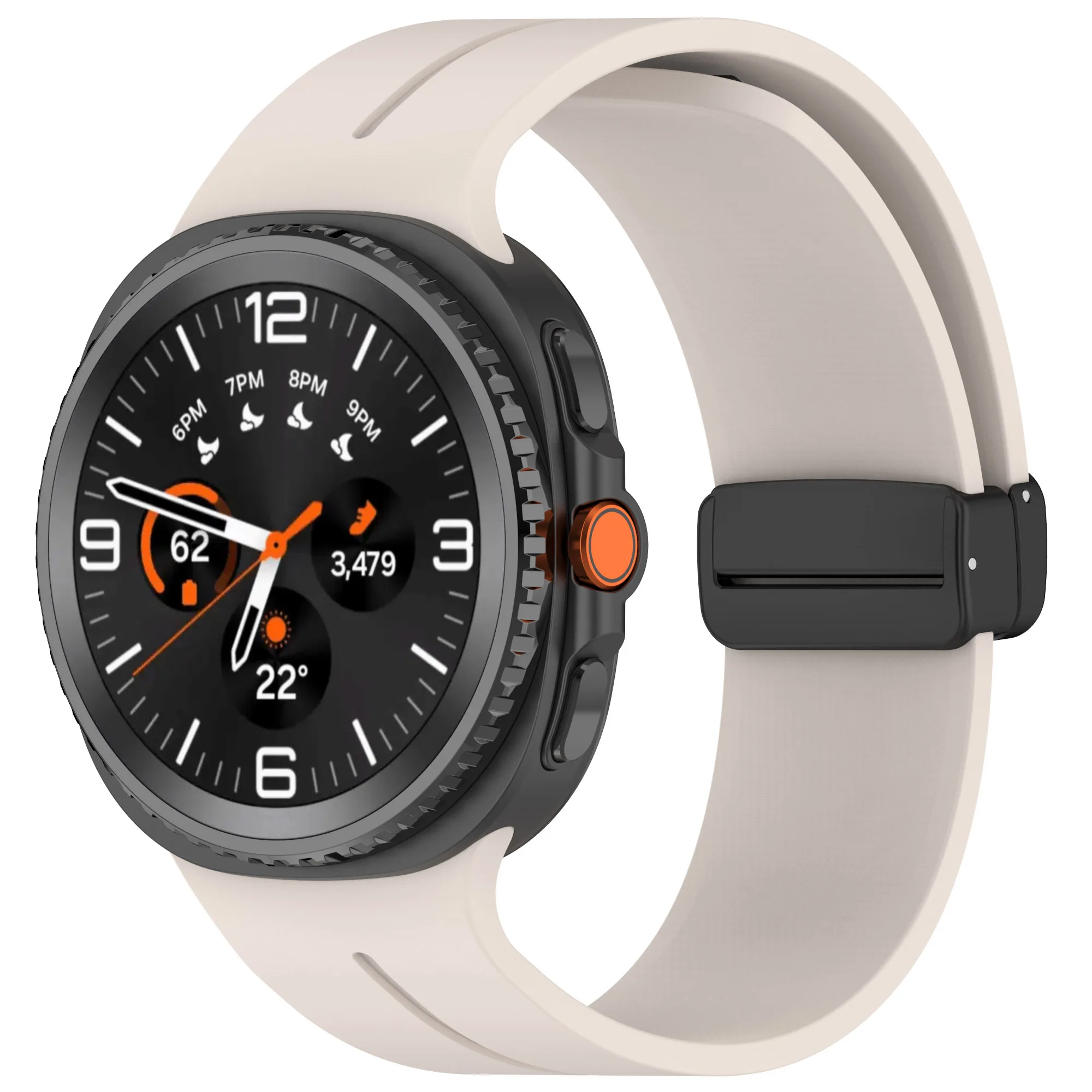 Samsung Galaxy Watch 8 40mm 44mm用シリコンストラップ スポーツ マグネットバックル ブレスレット Samsung Galaxy Watch 8 Classic 46mm リストバンド