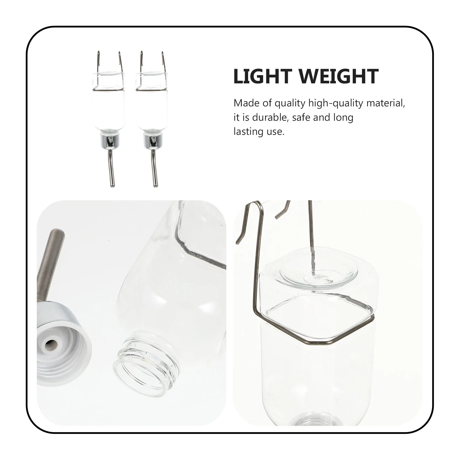 

2 Pcs 350ml Pet Drinking Fountain Hanging Water Dispenser for Cat Dog Leakproof Portable Automatic Feeder Tool