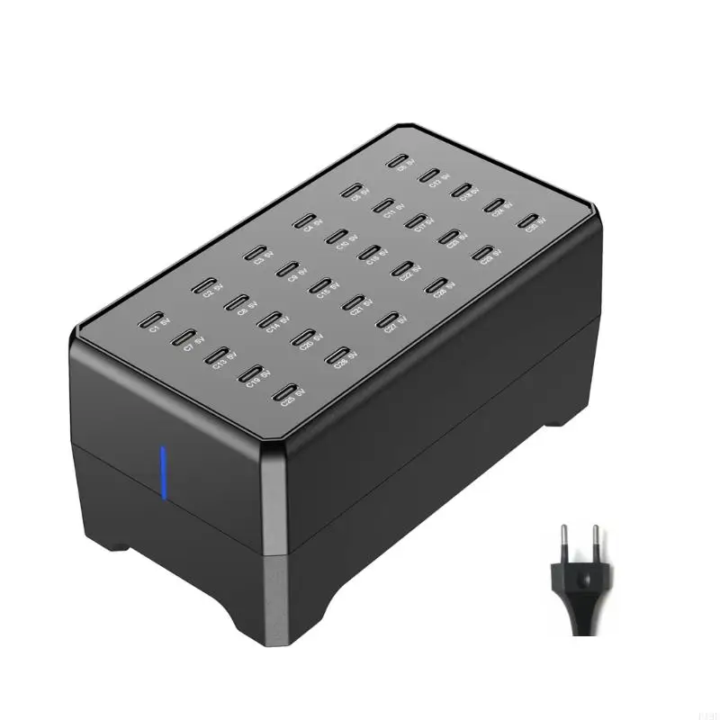 30 Input Type C Charging Unit Thin Profile With Advanced security Features For Various Gadgets F19E