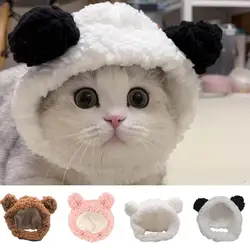 Pet Headwear Bear Hat Cat Costume Bear Hat Breathable Small Kitten Costume Pet Hat Headwear Hat For Pets Puppies Cats