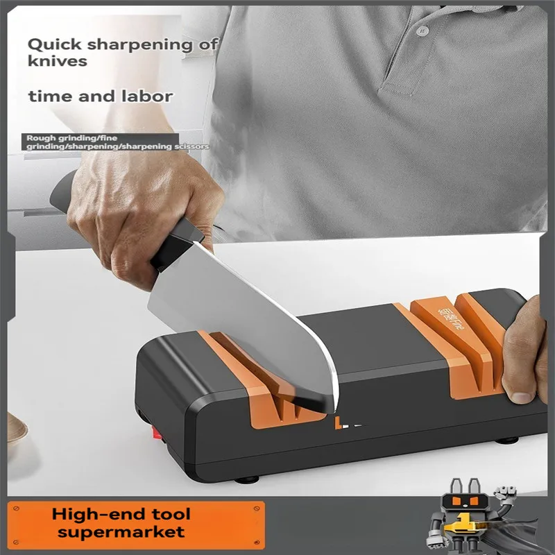 

Home kitchen electric knife sharpener, scissors, automatic knife sharpener with 5 slots