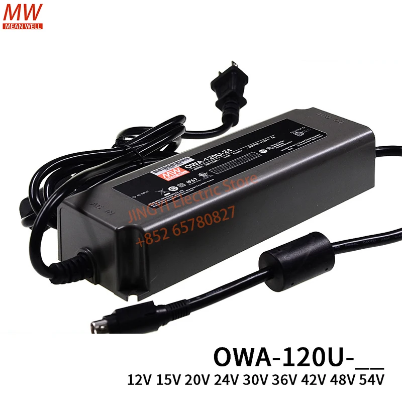 MEAN WELL Power Supply Original 120W Single Output Moistureproof Adaptor OWA-120U-12 OWA-120U-24 OWA-90U-15 20 30 36 42 48 54