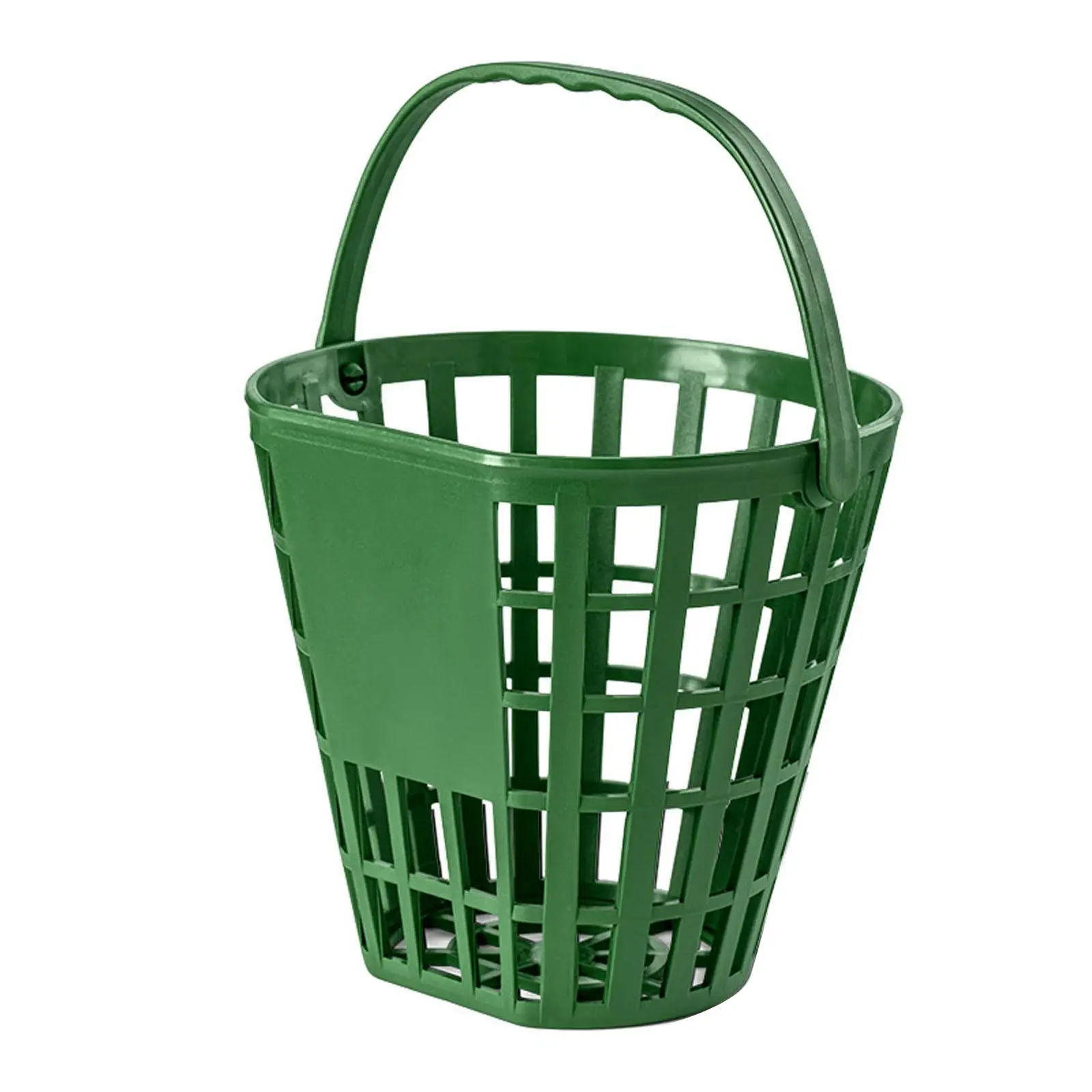 Anti Rolling Golf Ball Basket with Ergonomic Handle Bucket for Golf Ball Storage and Driving Range Use
