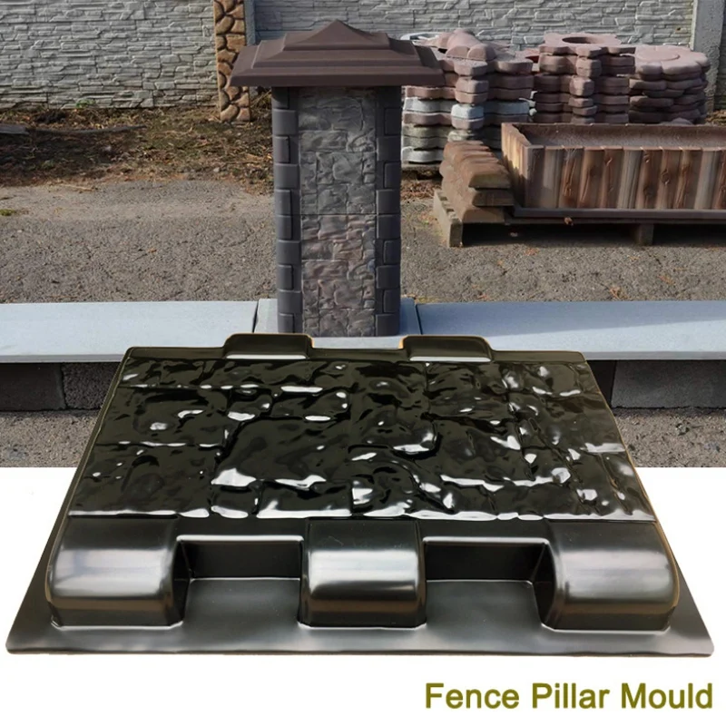 Irregularly Cement Mold Plastic Brick Stone Concrete Mould Garden Path Stone Pillar Mold Stepping Decorative Fence