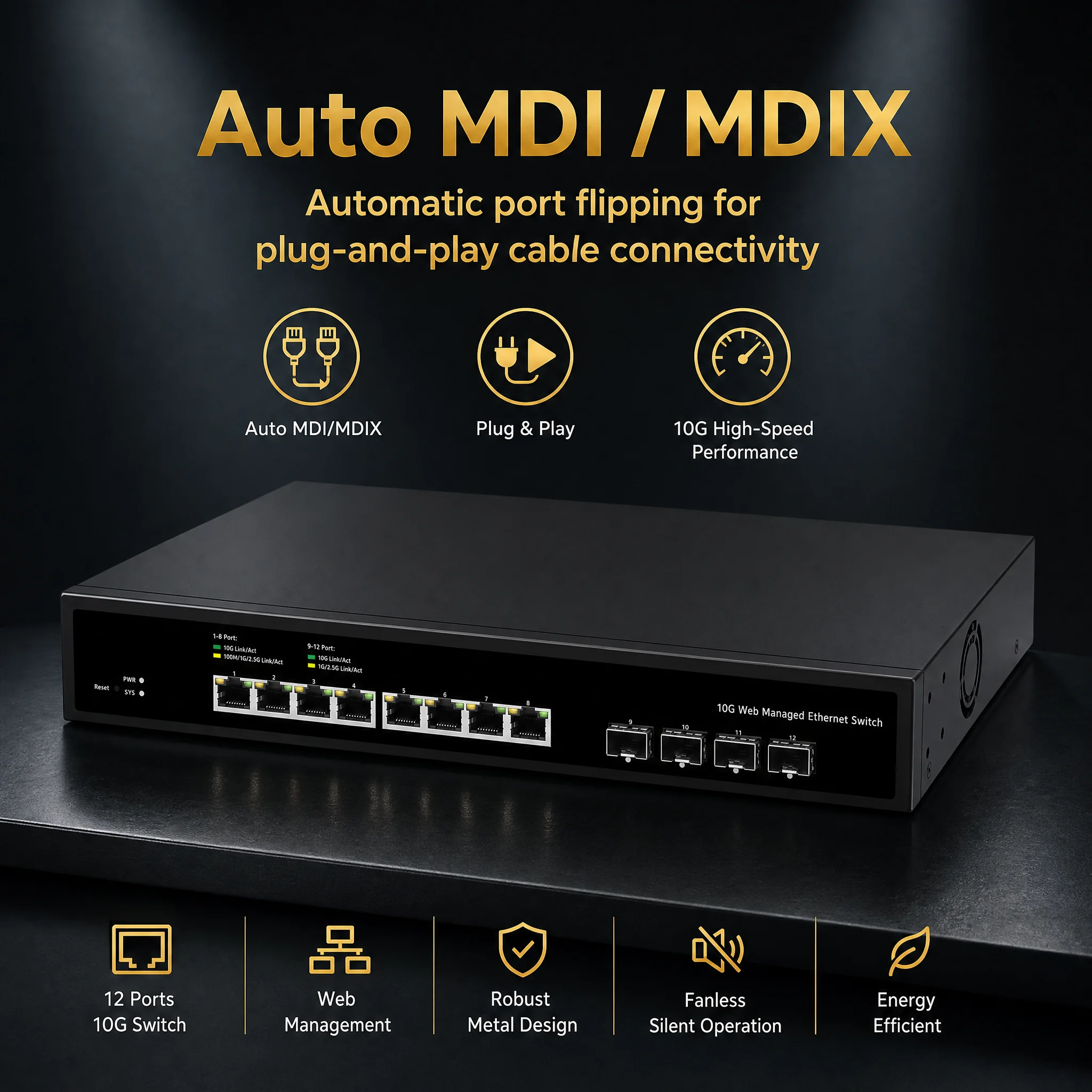 Web Managed Multi Gigabit Ethe - Sfp+ 10G Managed Switch 8 Port 评论和价格