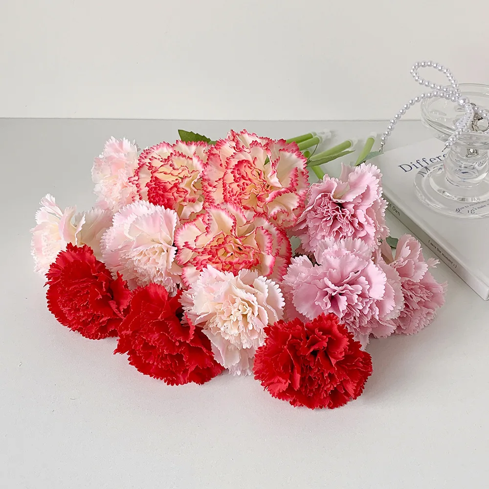 4Pcs Artificial Flower Flower Ballpoint Pen Carnation Rose Teacher's Day Gift Neutral Gel Pens Sweet Writing Smoothly