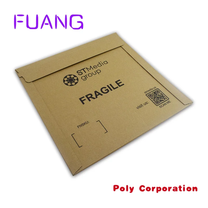 

Custom Wholesale customized padded corrugated envelope packaging factory shipping mail cardboard Kraft envelopes with tear line