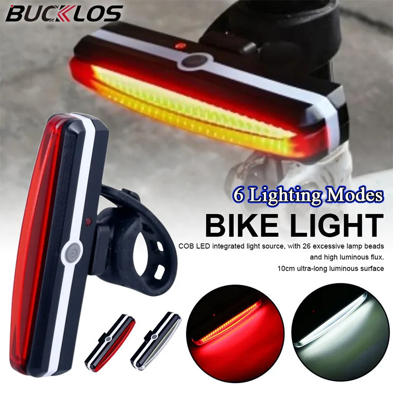 

Bike Light LED 6 Modes Taillight Warning Flash Lamp USB Charging Bicycle Light 500mAh Mountain Cycling Night Riding Equipment