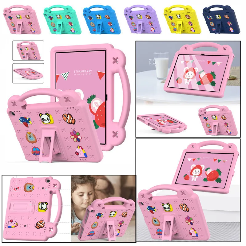 For Walmart ONN 10.1 Inch Pro Gen 3 2022（Model:100071485) Cute Cartoon Pattern Kids EVA Stand Case With Hand Holder Tablet Cover