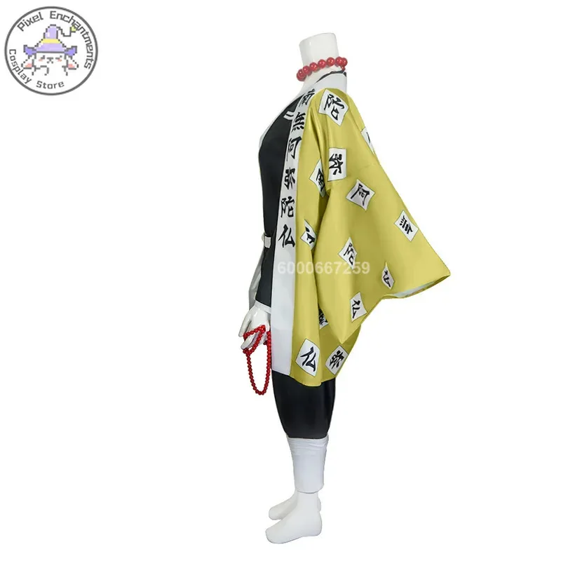 CyDemon Slayer: Kimetsu No Yaiba Hashira Training Arc Gyomei Himejima 코스프레 의상 유니폼 동일 스타일 2차원