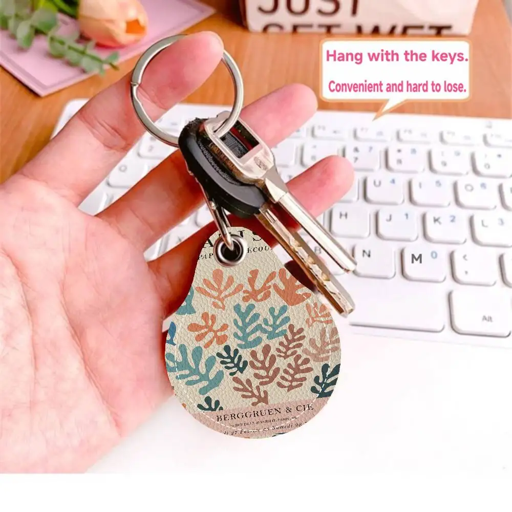 الشمال مجردة الملونة زهرة ماتيس اليابان حامل بطاقة الوصول المائية الصغيرة مصعد بطاقة الاستشعار قطرة بطاقة حامي المفاتيح #6