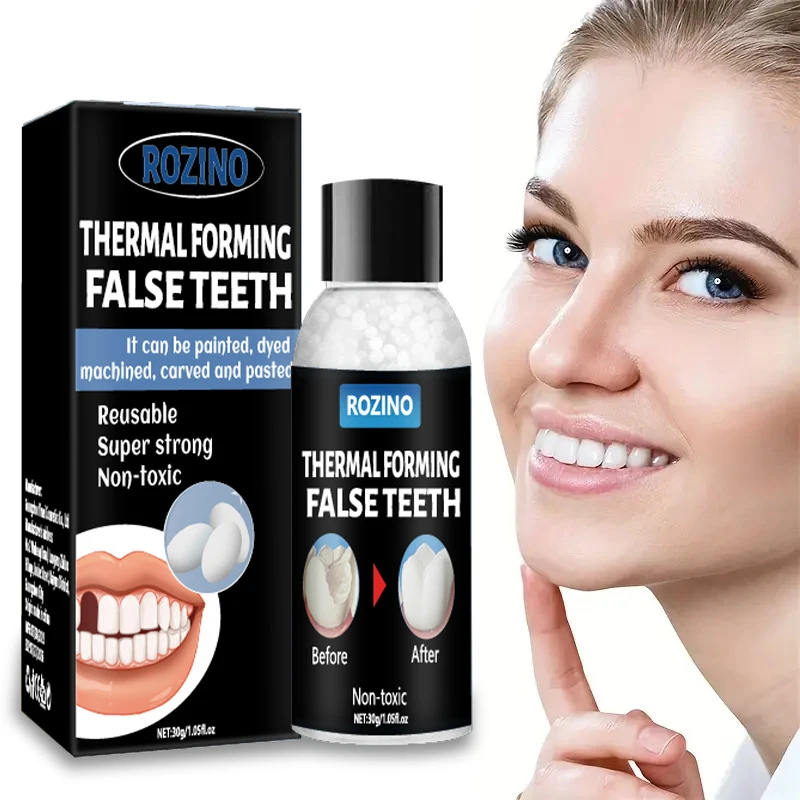 30g Temporary Tooth Repair Glue Set Halloween Makeup False Teeth Dental Supplies Modification Filling Teeth Gaps Solid Glue