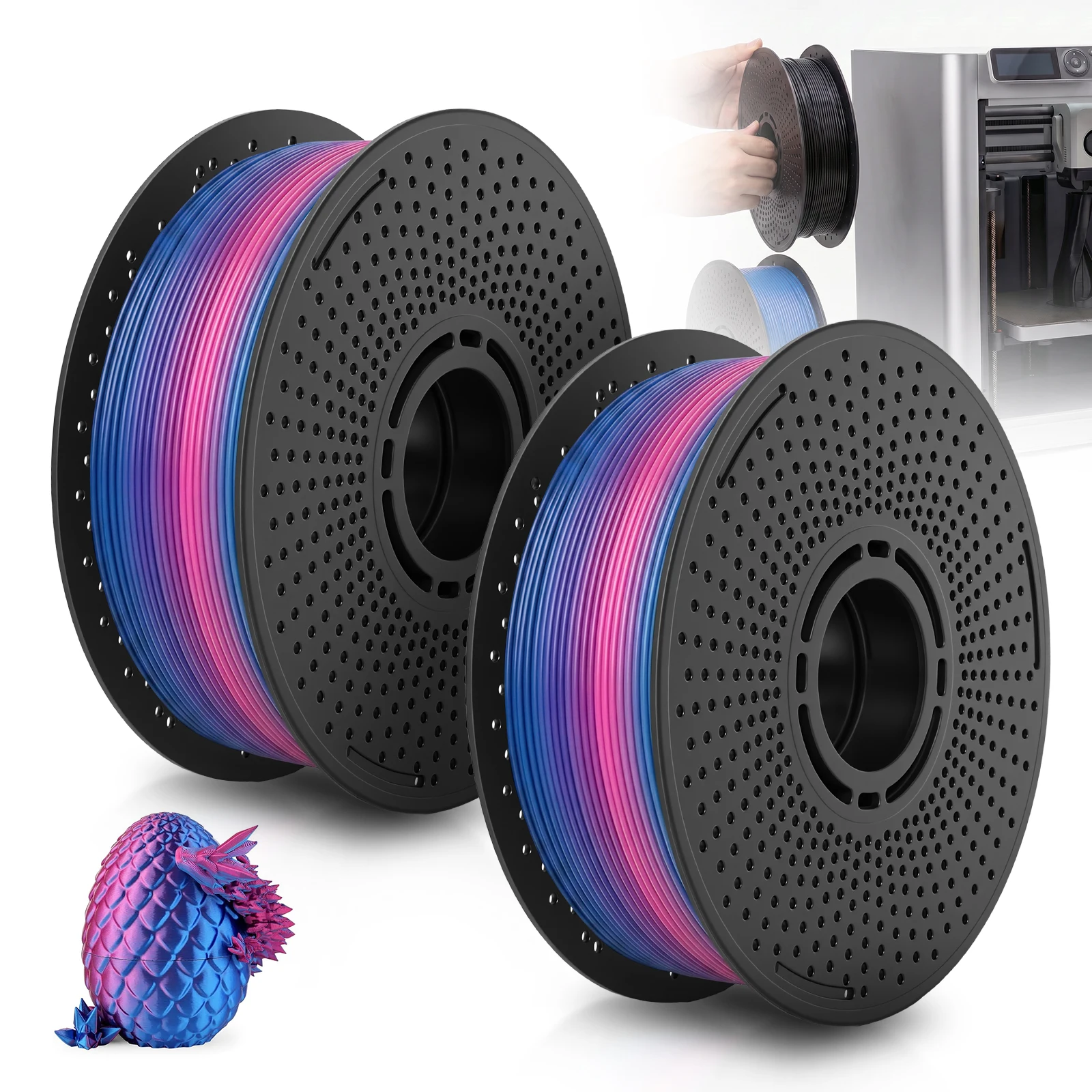 

2Pack ABS Reusable Empty Filament Spool Holder for 3D Printer Dry Box Tray Empty Wire Feed Roll for PLA ABS PETG TPU Filament