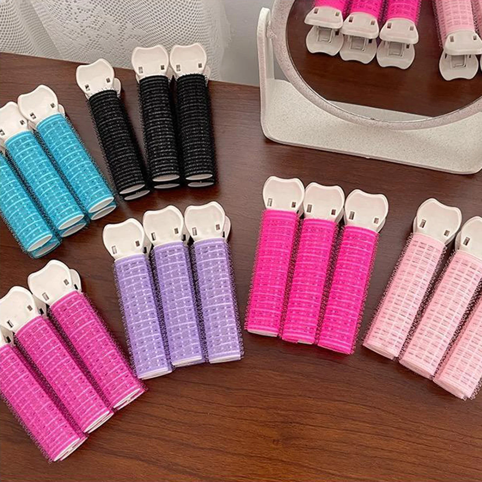 Traceless Hair Fluffy Clip For Women Makeup Sleeping Lazy Curling Clip Hairdressing Styling Heatless Hair Curling Roller Clips