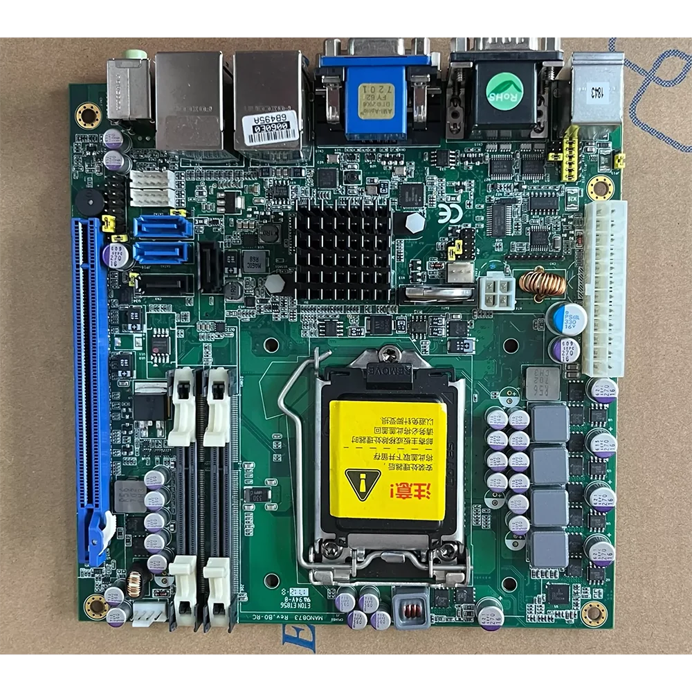 MANO873 REV.BO-RC 1155 17X17  For Axiomtek Industrial Control Motherboard dual network port