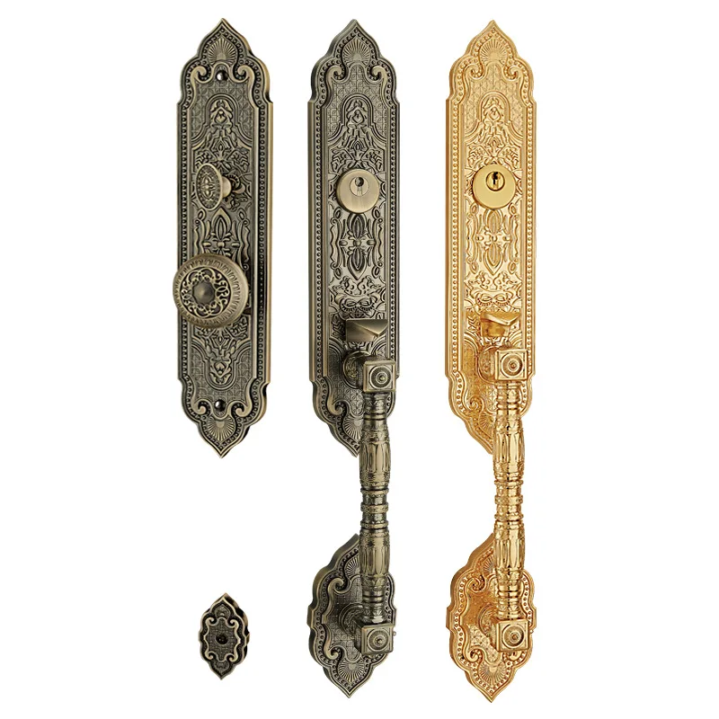 European-style door lock Anti-theft villa  Entry  True and false double-opening door lock