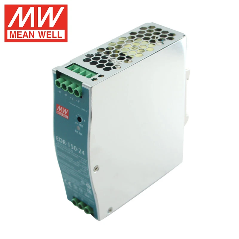 MEAN WELL EDR-150-24 DIN RAIL EDR Series 150W 24V DC Power Supply Meanwell Industrial Single Output Power Supply