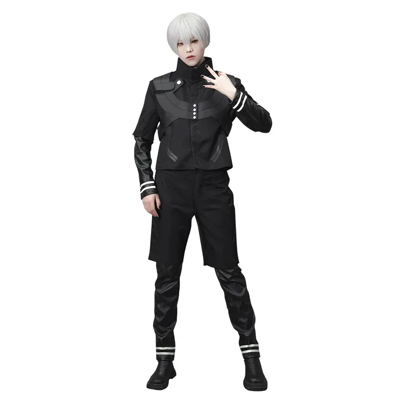 

Halloween Adult Kaneki Ken Cosplay Costume Jumpsuit Disguise for Men Women Uniform Jacket Pants Anime Outfits Carnival Suitsx,5;