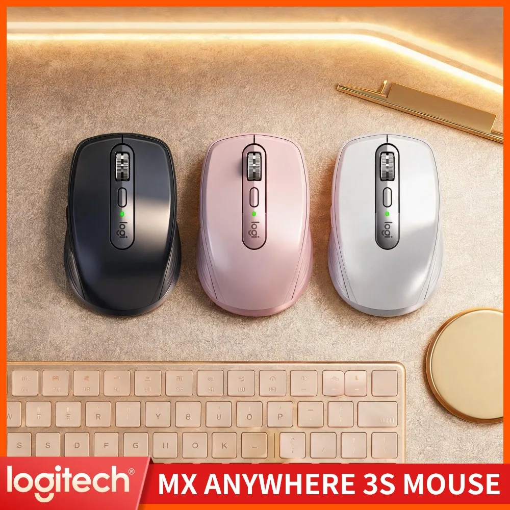 Logitech MX Anywhere 3S Pocket Work Mouse Stable Surface Tracking Quiet Button Tap For Junior Designer Creative Browsing