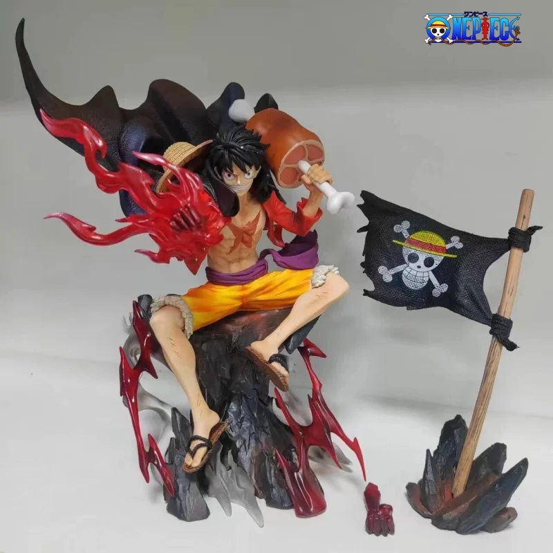 Anime One Piece Luffy Figures GK The Island of Ghosts Streaming Cherry Monkey D. Luffy Action Figures PVC Collection Model Toys