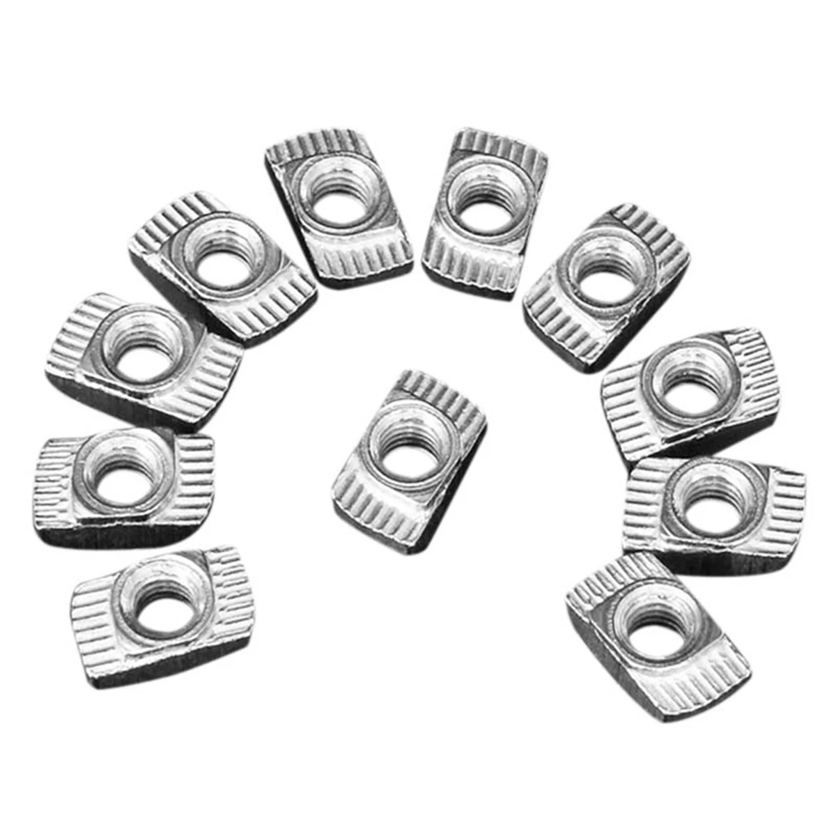 

A08M-100 Pcs M5 Hammer Nut Connector T Fastener Sliding Nut & 20Pcs Corner Fitting Angle Connector Bracket Fastener Match