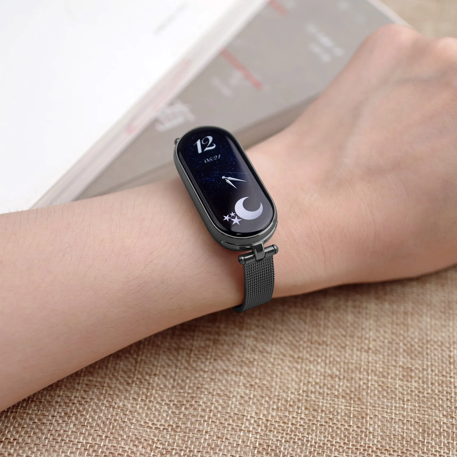 Ремешок для Mi Band 9 8 10 Браслет для Xiaomi Smart Band 8 7 5 6 4 3 NFC глобальная версия для женщин и девочек Металлический ремешок для часов Браслет