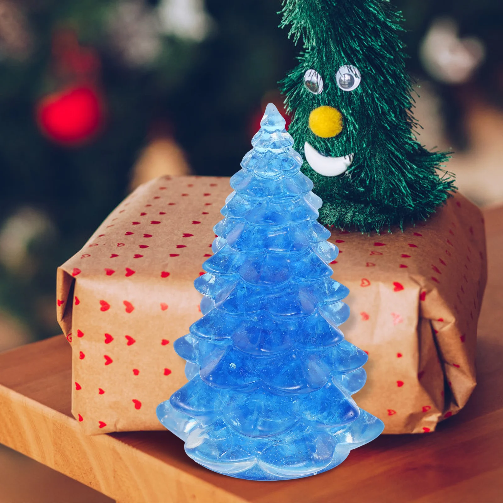 

Mini Resin Xmas Tree Christmas Desktop Decor Small Artificial Christmas Tabletop Decoration Holiday Decorative Tabletop Tree