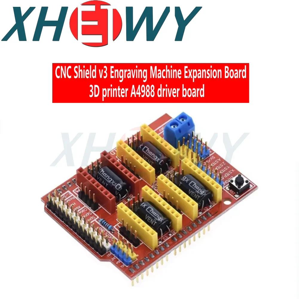 1PCS 4-bit CNC shield v3 engraving machine expansion board 3D printer A4988 driver board