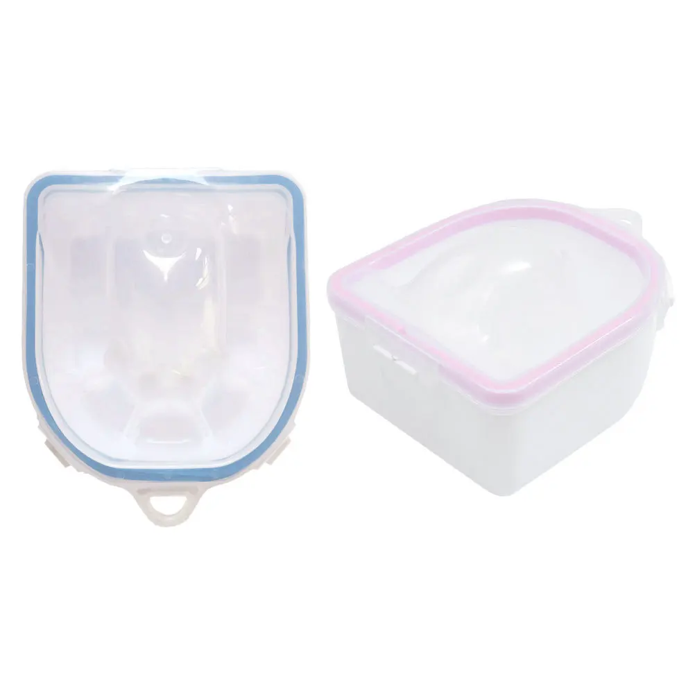 ชามทำเล็บ 2 ชิ้น น้ำหนักเบา พกพาสะดวก สำหรับแช่เล็บ ล้างเจล ตัดแต่งเล็บ ป้องกันเตียงอบเล็บ ใช้ในบ้านหรือร้านเสริมสวย