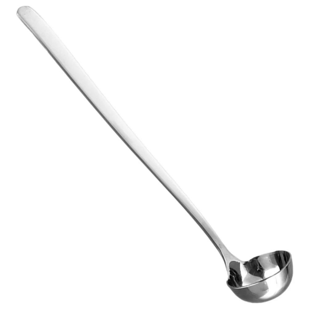 Colher de café longa mistura wok acessórios servindo colheres alça de aço inoxidável concha de metal utensílios de prata