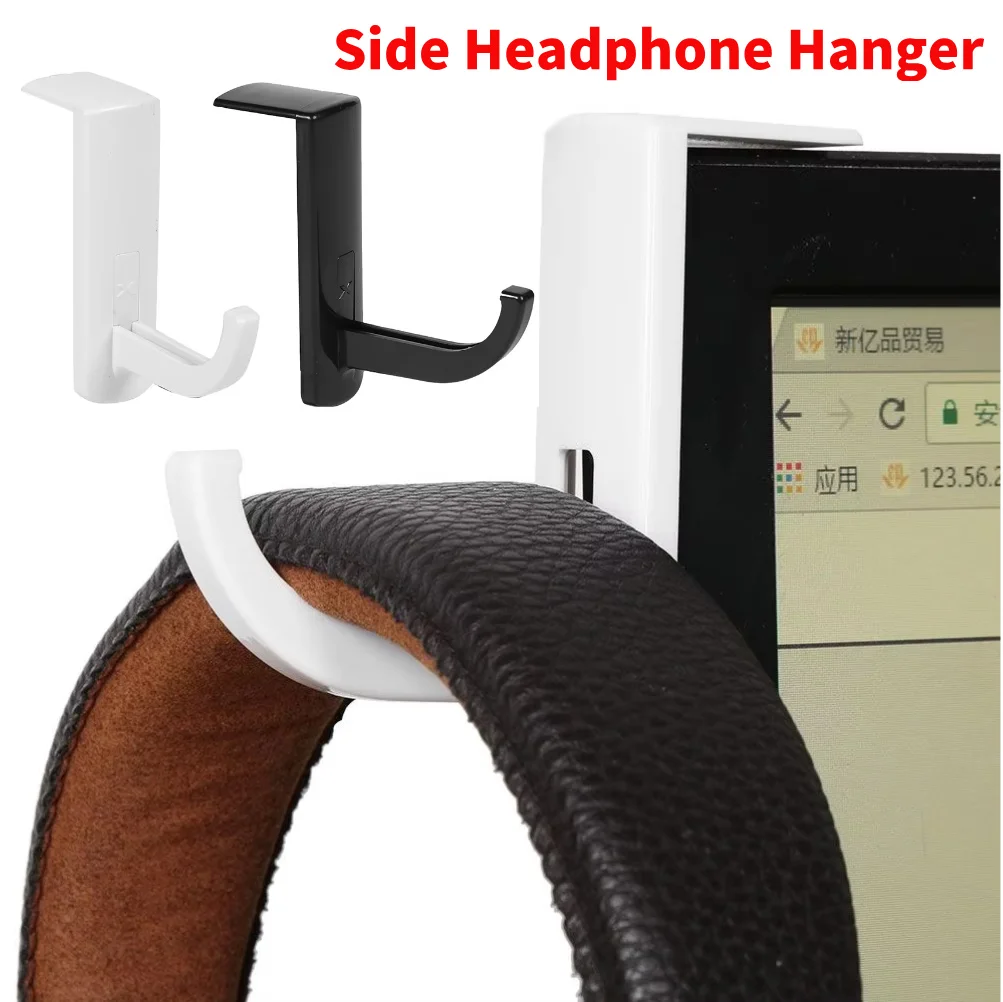 Monitor lateral para jogos, suporte universal para fone de ouvido lateral, suporte para fone de ouvido para home office gamer