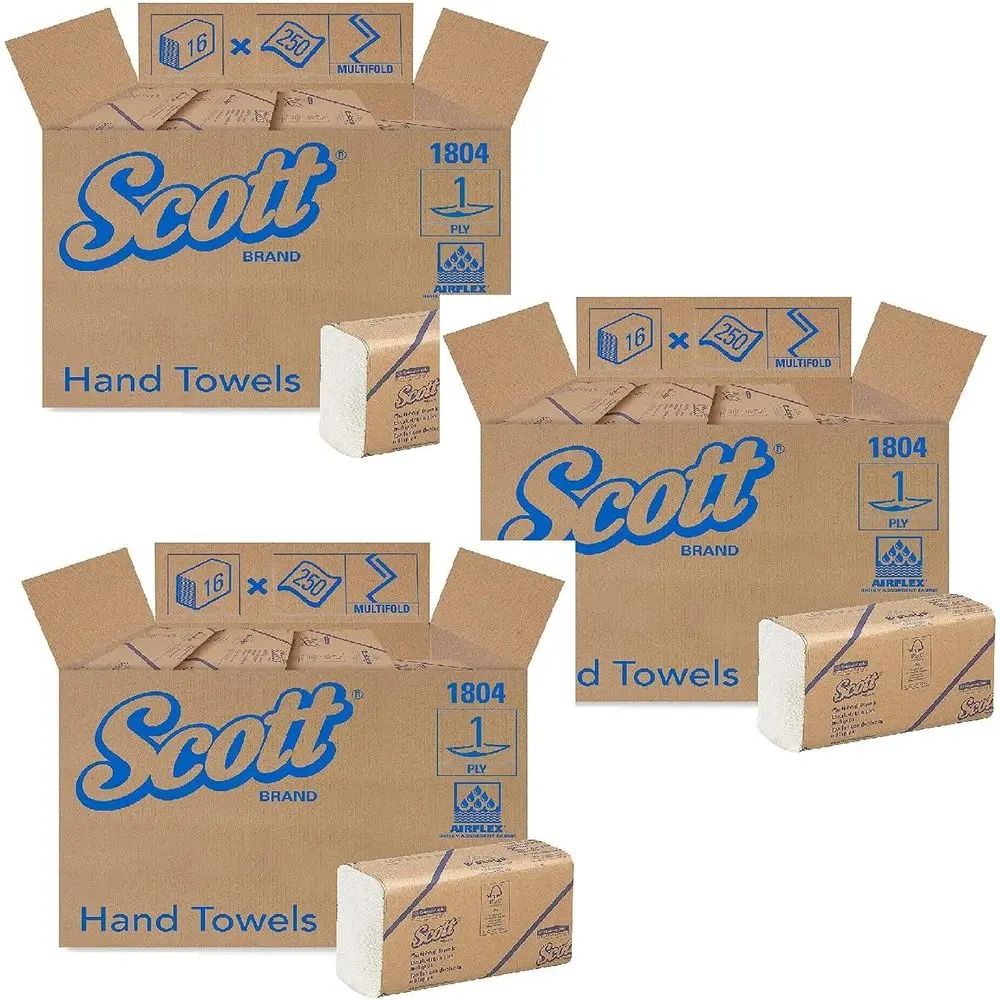 

Быстросохнущие впитывающие бумажные полотенца, белые, 16 упаковок, 250 полотенец в упаковке (3 упаковки в комплекте)