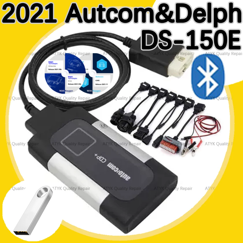 

Del-phi 2021 Auto-com DS-150E Bluetooth with keygen obd2 scanner ds-150 diagnostic pour voit inspection tools Scanning tool vcds