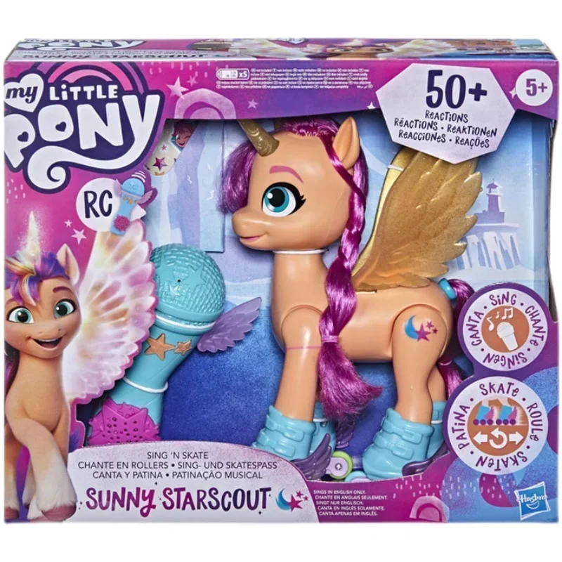 

Hasbro My Little Pony Anime Figures Big Movies Roller Skating SUNNY Sliding Sing Doll Model Collect Ornaments Toy Kids Gift