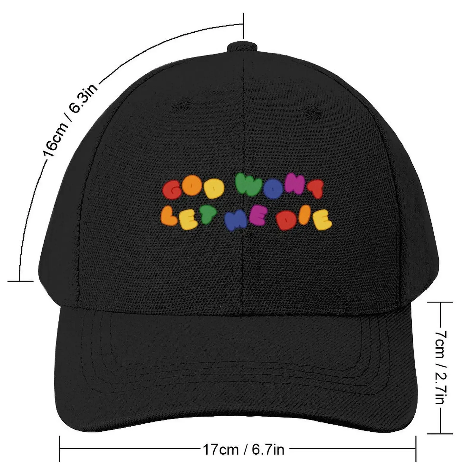 god won't let me die Baseball Cap Anime Hat Horse Hat Dropshipping Luxury Hat Women's Beach Men's